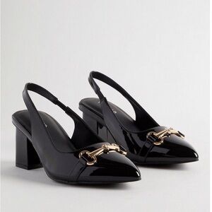 BLACK SLING BACK HEELS